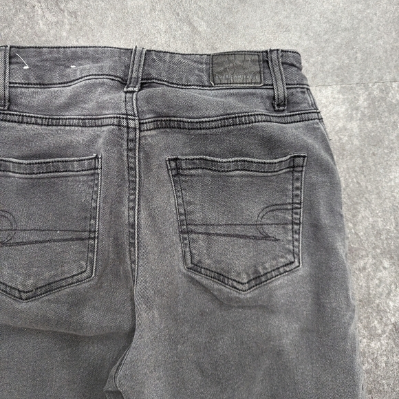 American eagle stretch mom jeans size 000 charcoal grey  wash - Picture 7 of 8